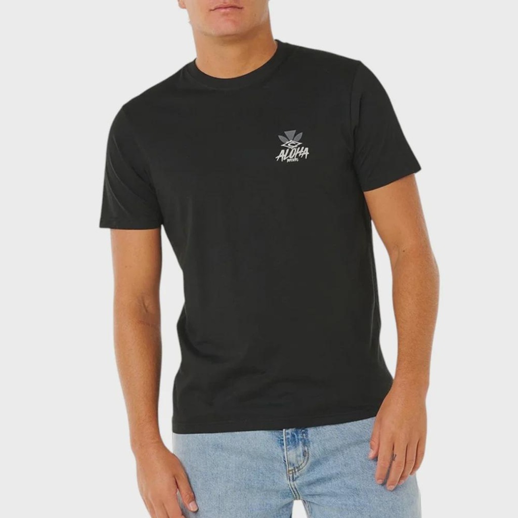 Camiseta Rip Curl Hawaii Tapa Hex Black Masculina