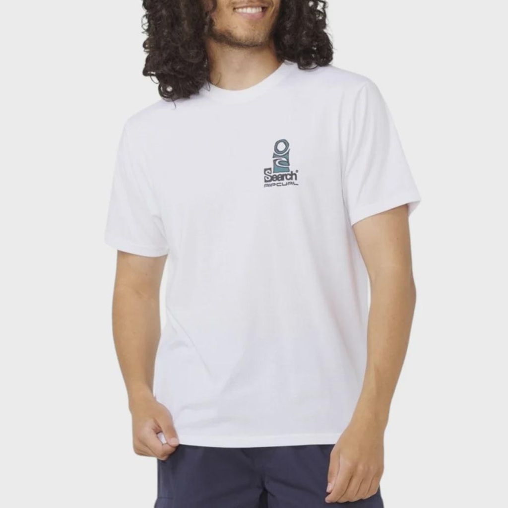 Camiseta Rip Curl Search Stack Bone Masculina
