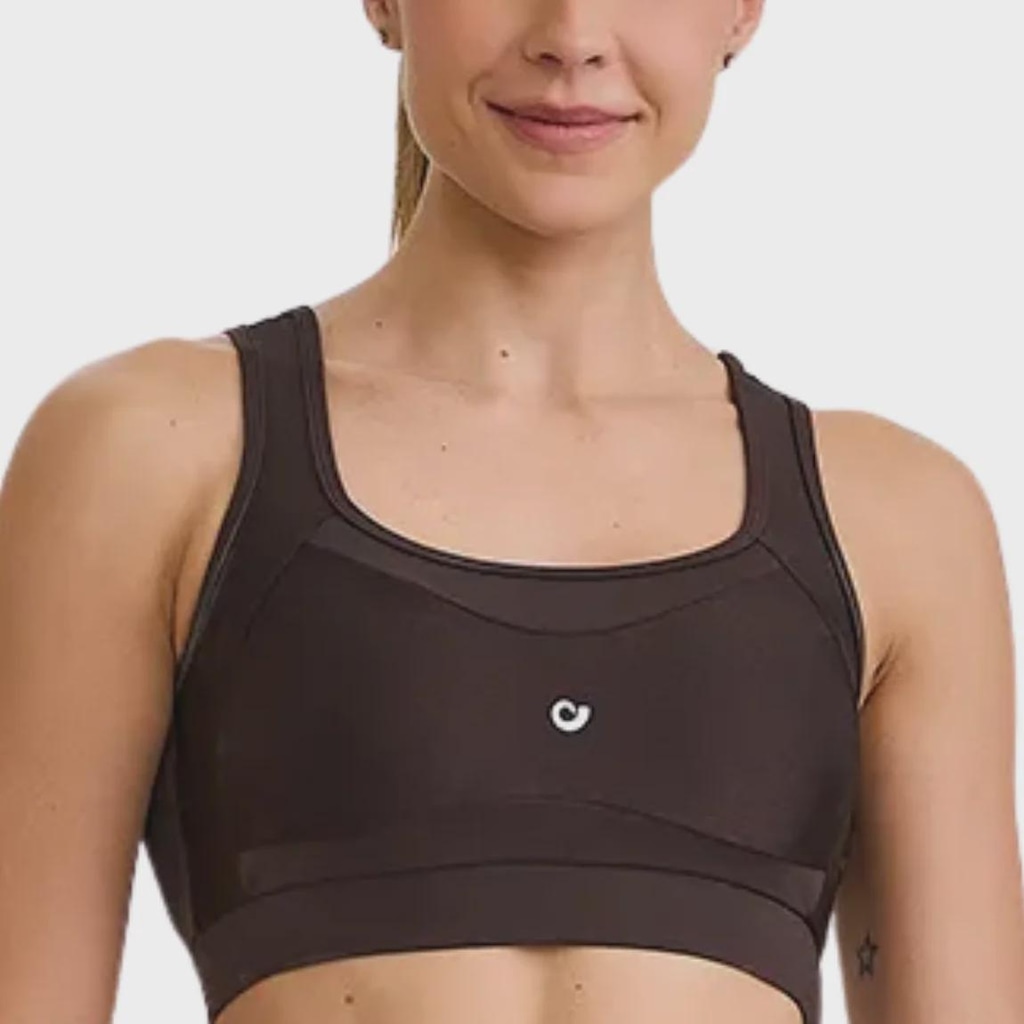 Top Fitness Caju Brasil NY Com Brilho - Feminina