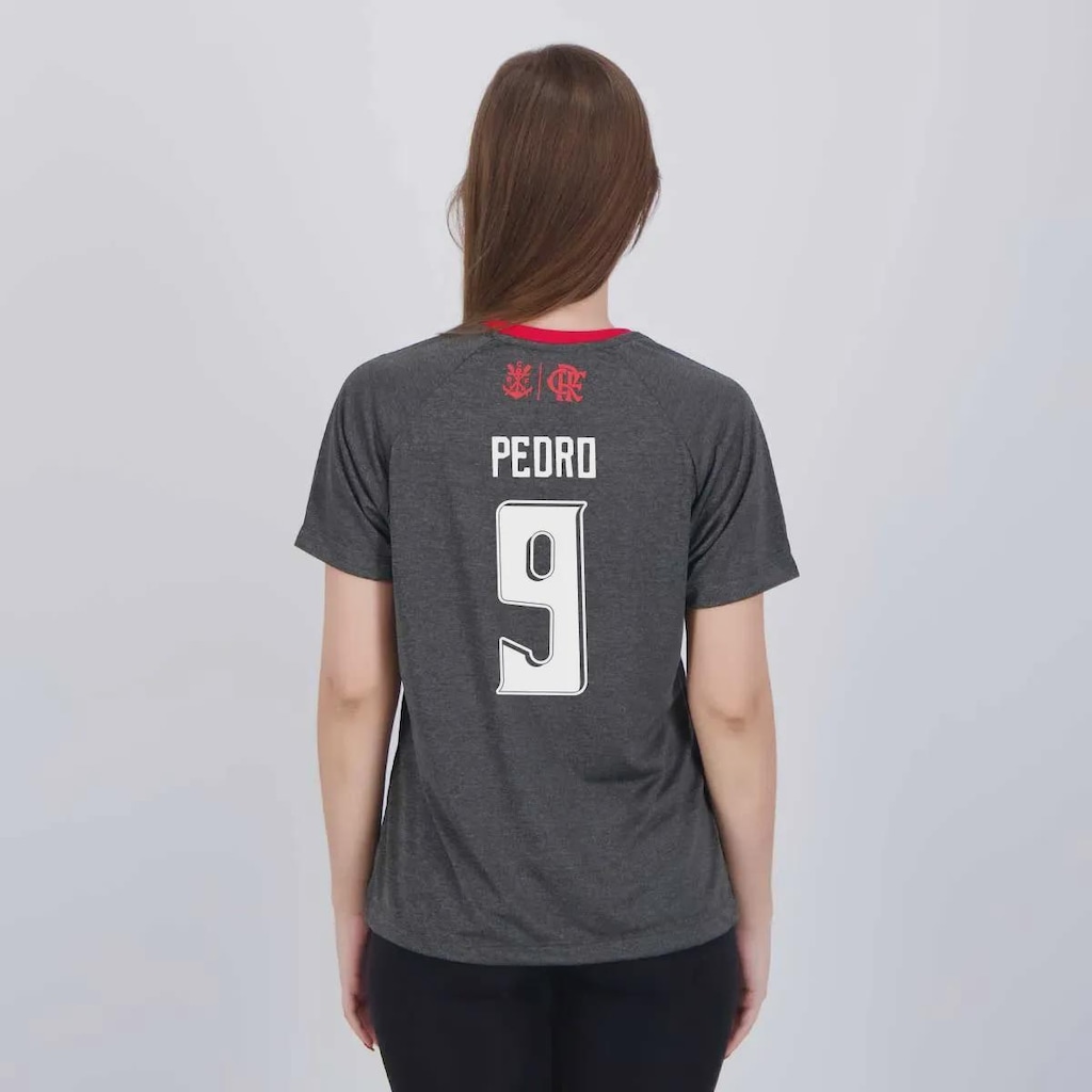 Camisa do Flamengo Pedro 9 Var FutFanatics Feminina