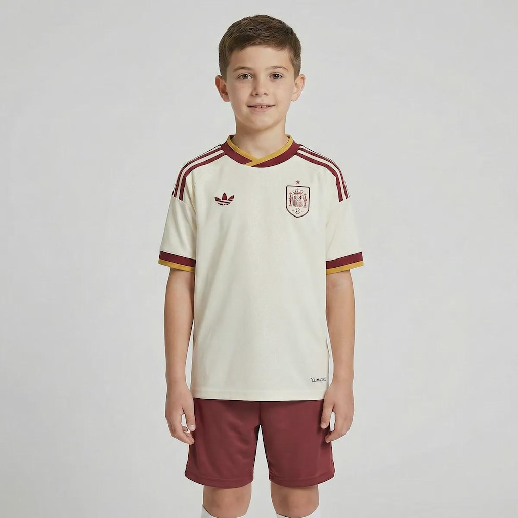 Camisa da Espanha Away 2026 adidas Infantil