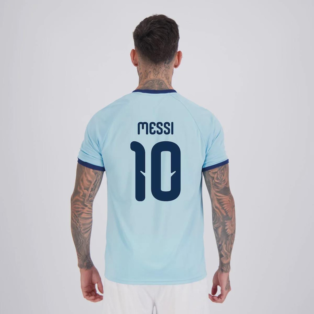 Camisa Argentina Lines Azul 10 Messi FutFanatics Masculina