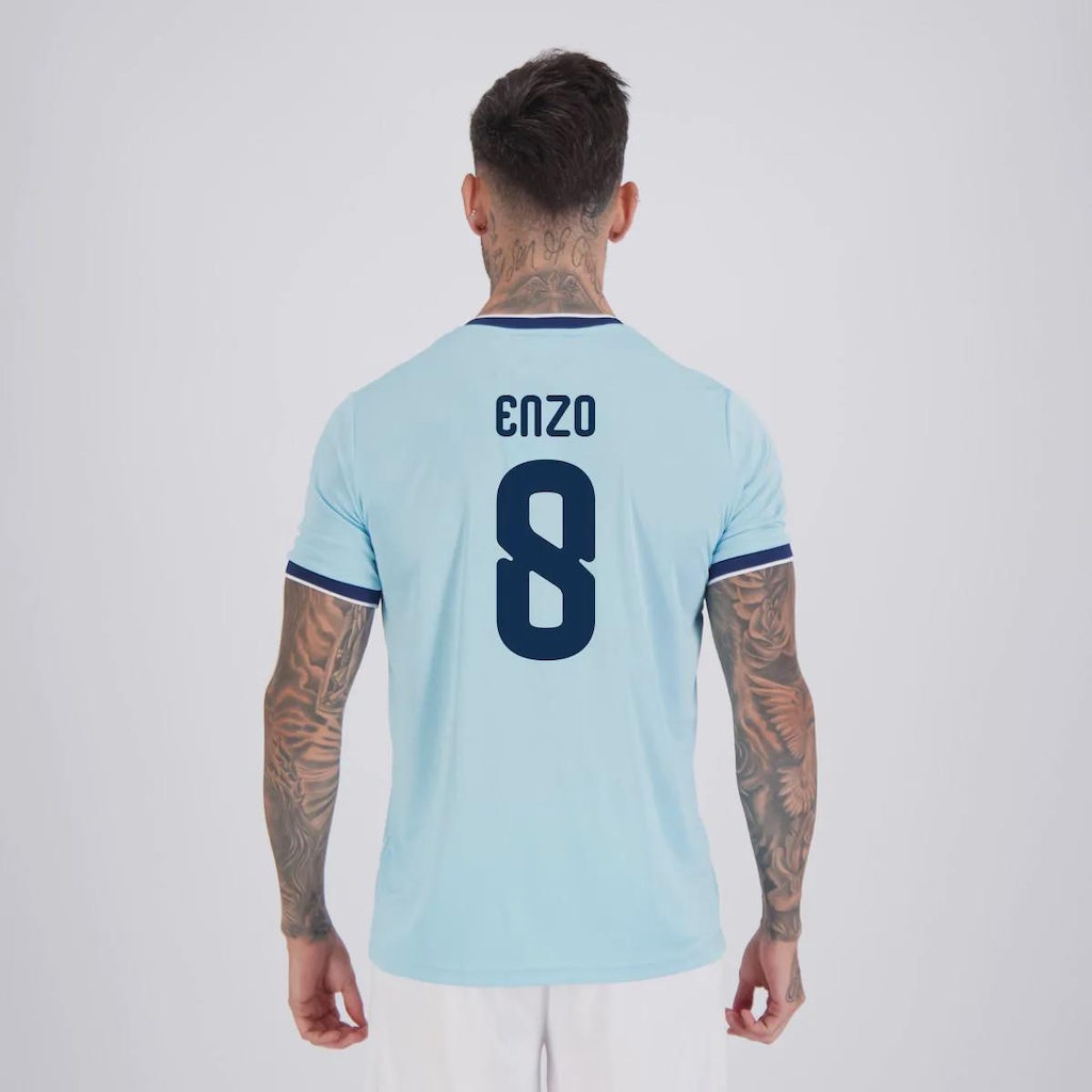 Camisa Argentina Lanes Azul 8 Enzo FutFanatics Masculina