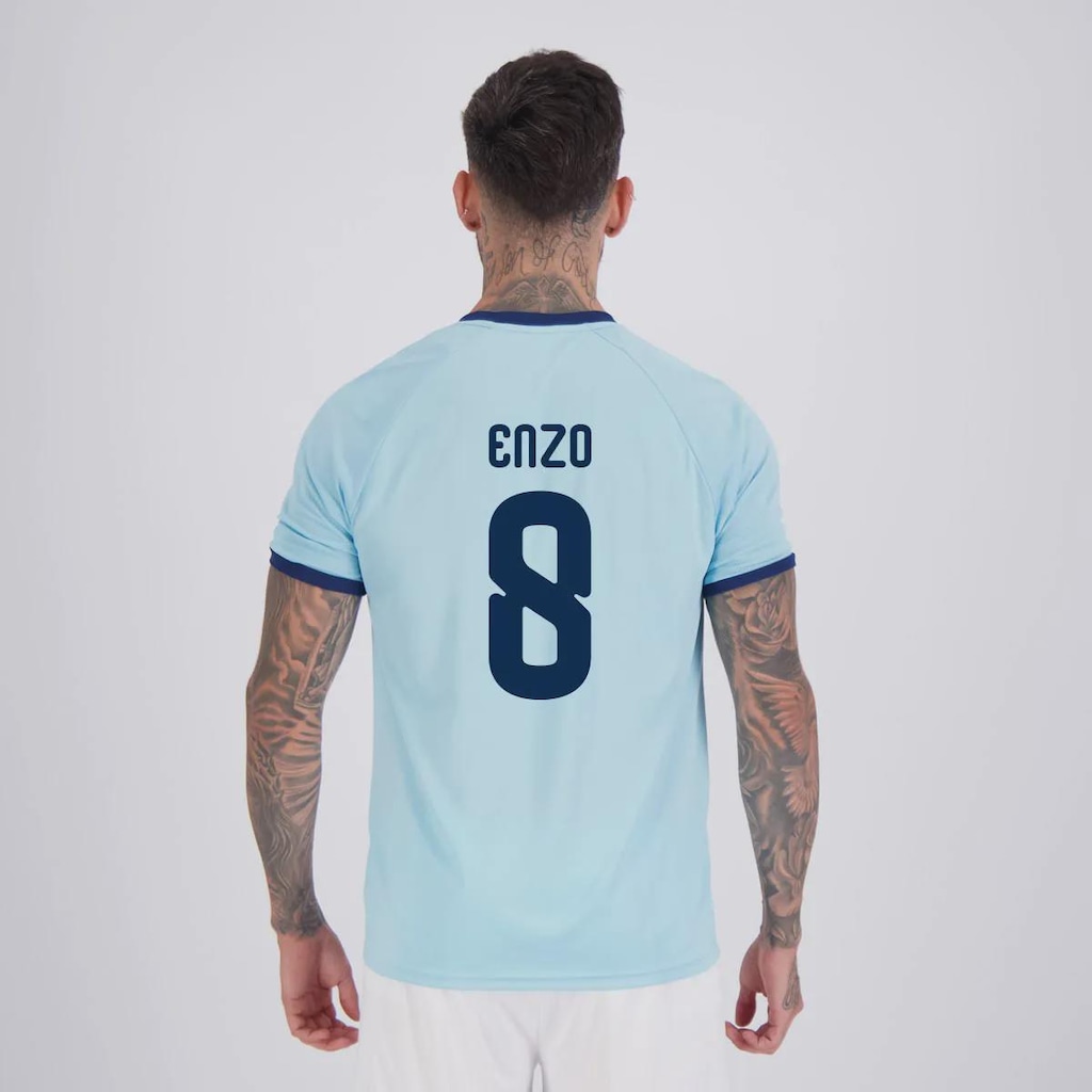 Camisa Argentina Lines Azul 8 Enzo FutFanatics Masculina