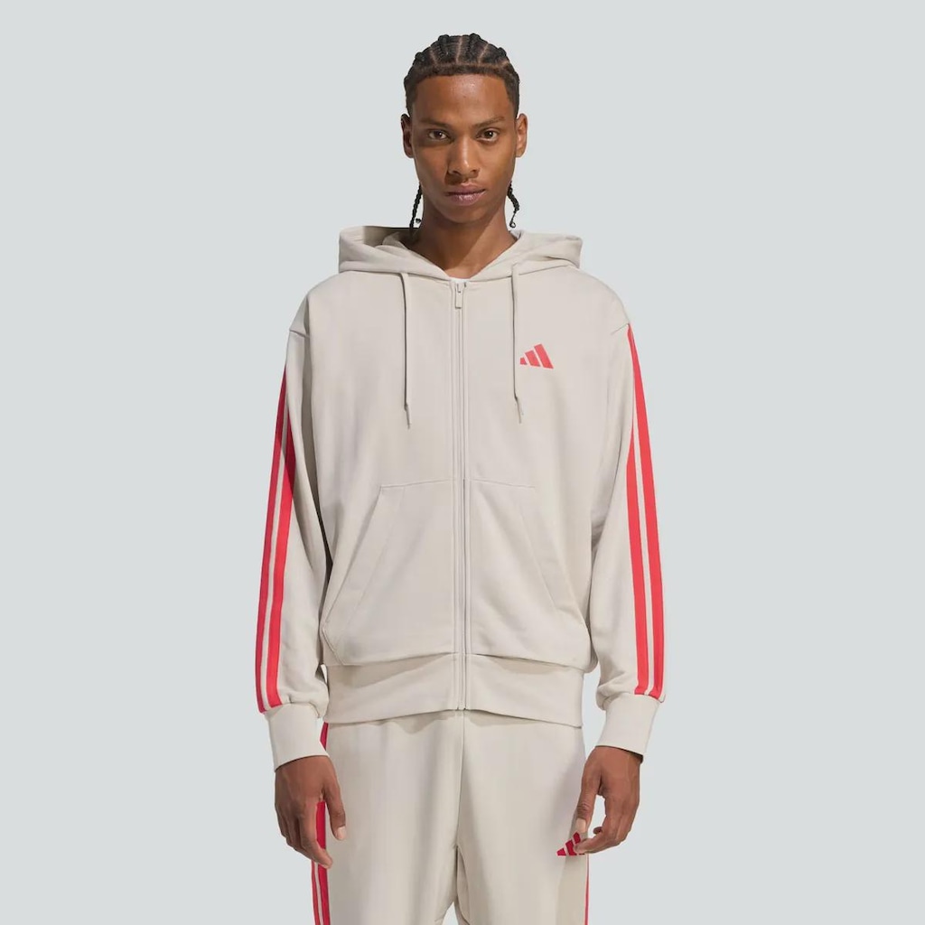 Jaqueta Masculina 3 Stripes Com Capuz adidas
