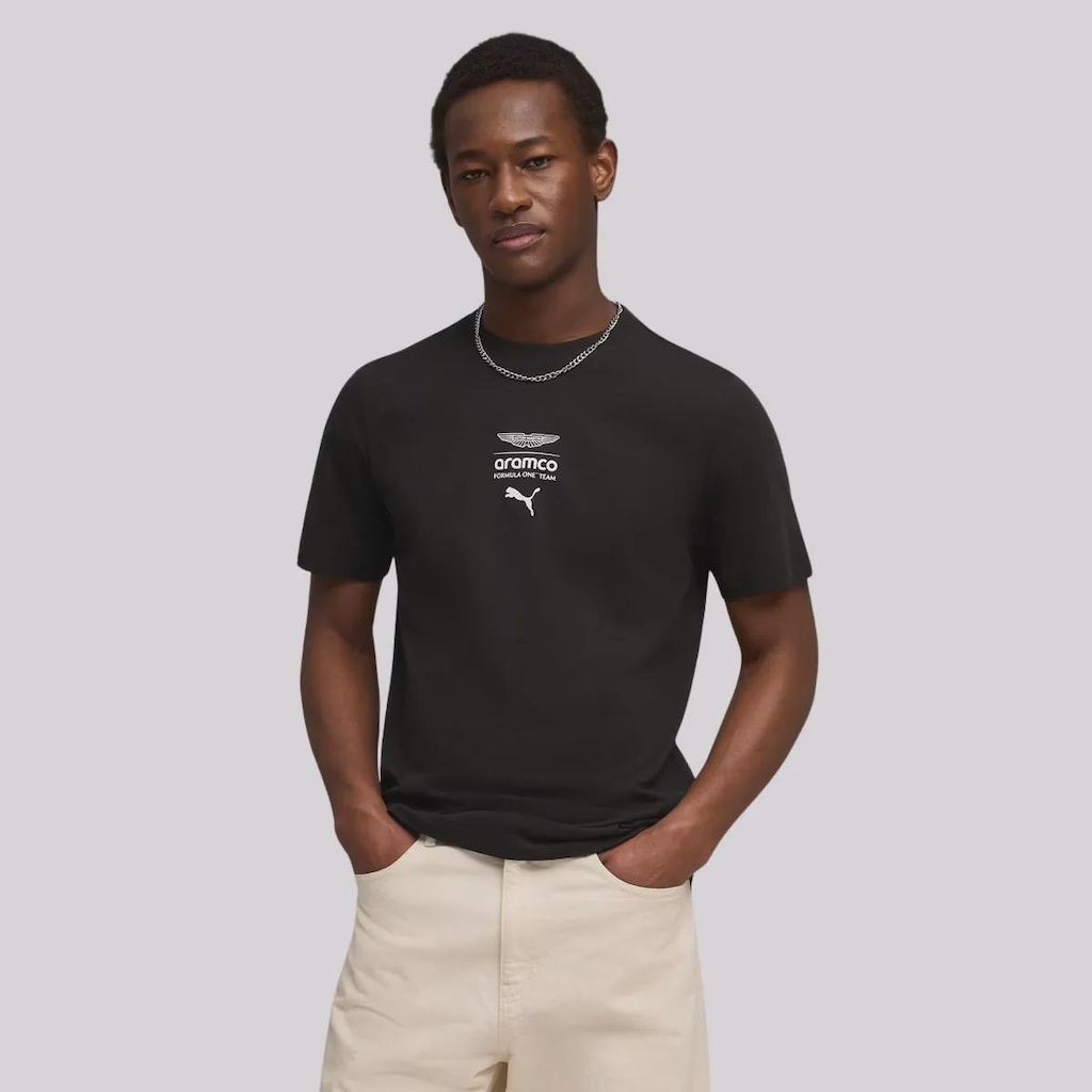 Camiseta Masculina Aston Martin F1 Team Essential Logo 1 Puma