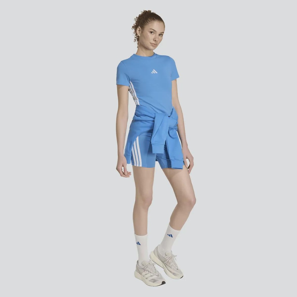 Imagem 3 do produto Camiseta Feminina Cropped 3 Stripes adidas