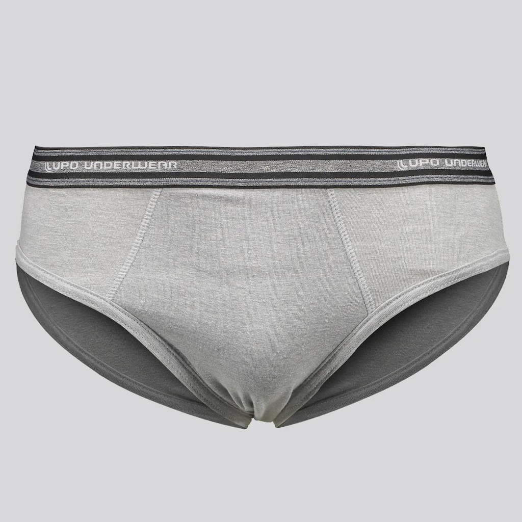 Kit 2 Cuecas Slip Lupo Algodão Com Elastano Adulta