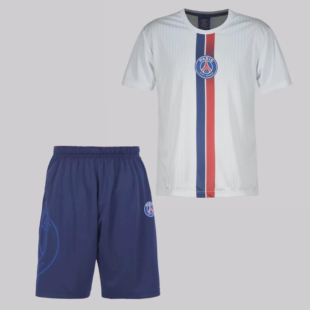 Kit de Camisa e Calção PSG FutFanatics Infantil