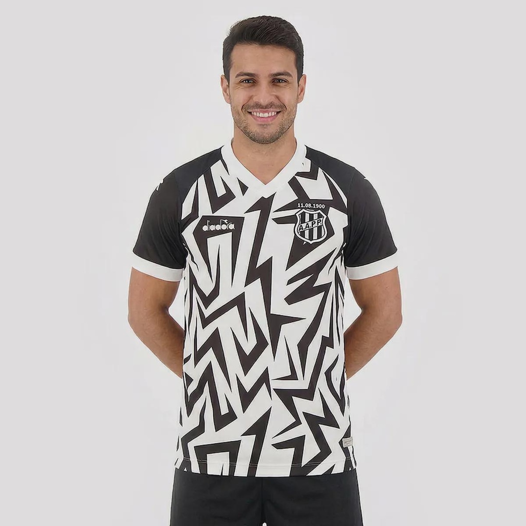Camisa da Ponte Preta Aquecimento Atleta 2025 Diadora - Masculina
