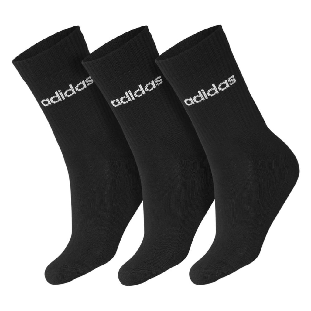 Kit 3 pares de Meia Cano Médio adidas C Lin Crews - Unissex