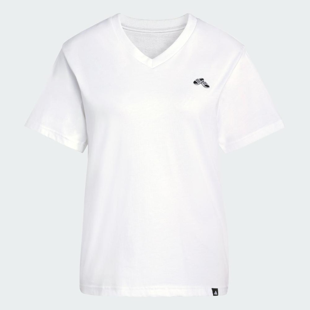 Imagem 2 do produto Camiseta adidas Gola V Summer Slide - Feminina