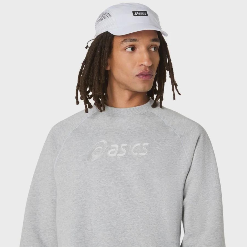 Imagem 4 do produto Blusa ASICS Logo Fleece Crew-Neck Masculino