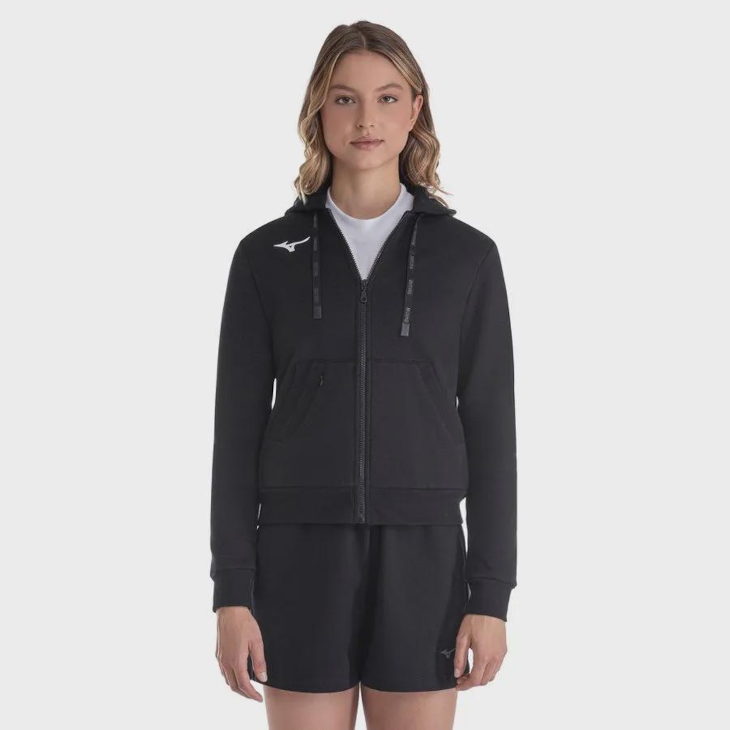 Blusão Moletom Casual Mizuno Novo Feminino