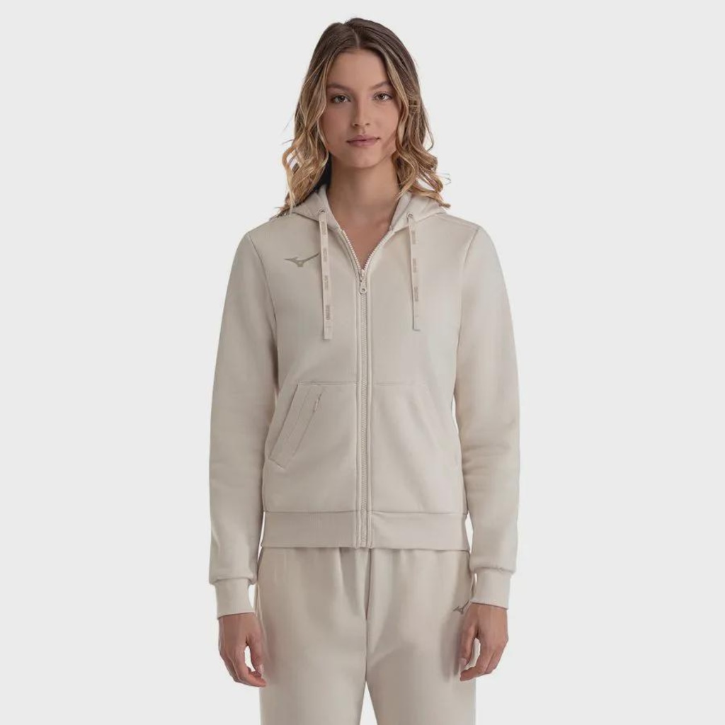 Blusão Moletom Casual Mizuno Novo Feminino