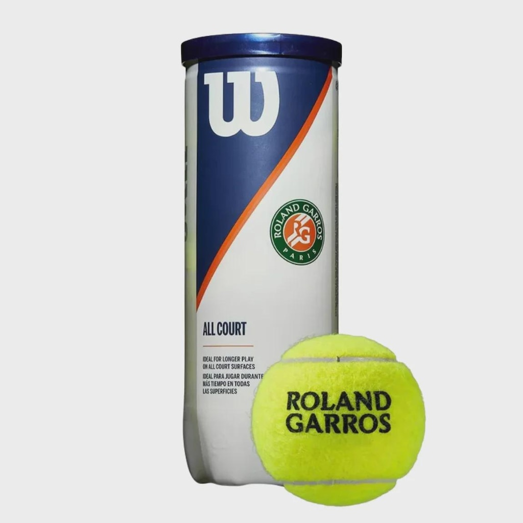 Bola de Tênis Wilson Roland Garros All Court Tubo com 3