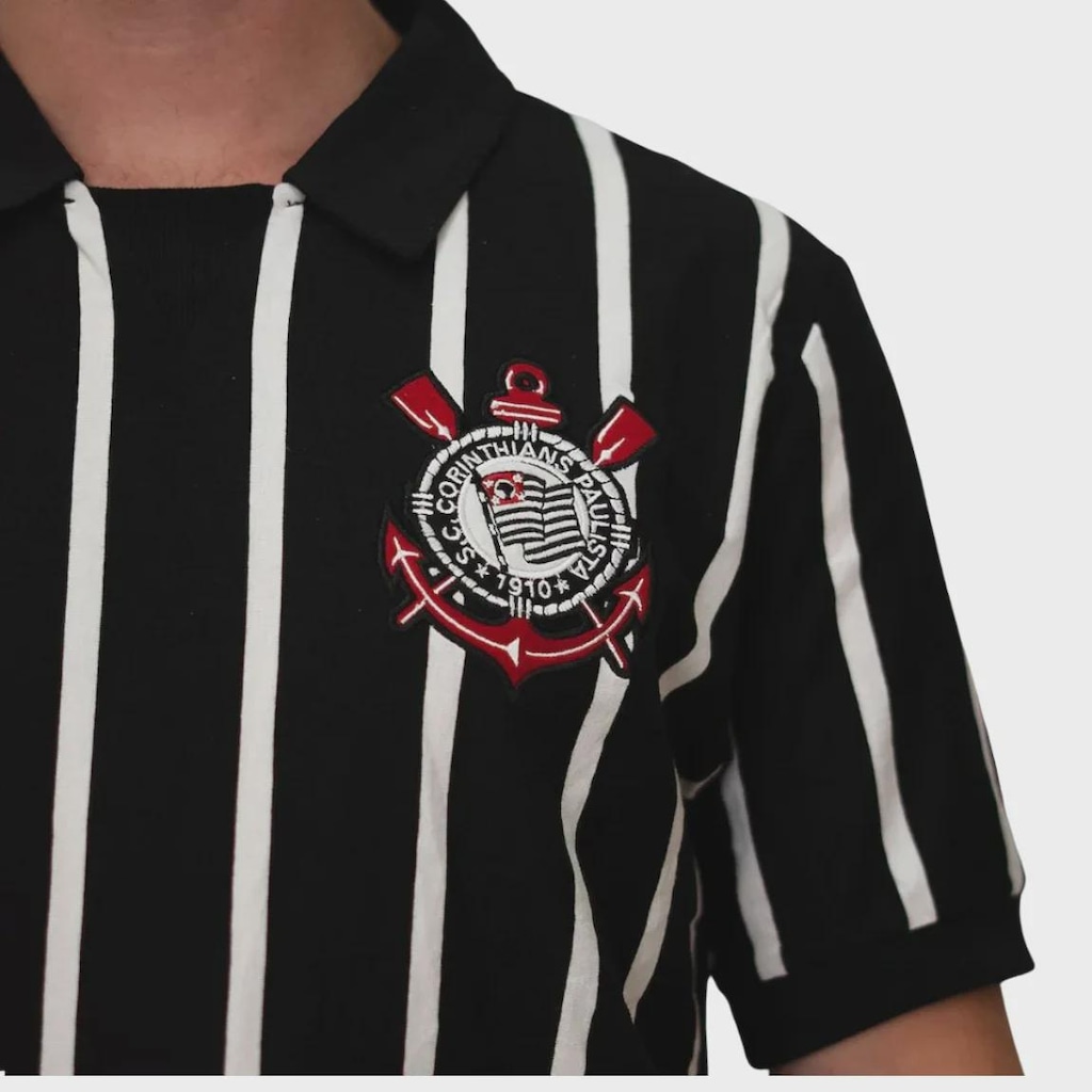 Imagem 3 do produto Camisa do Corinthians Polo Japão Retrô - Masculina