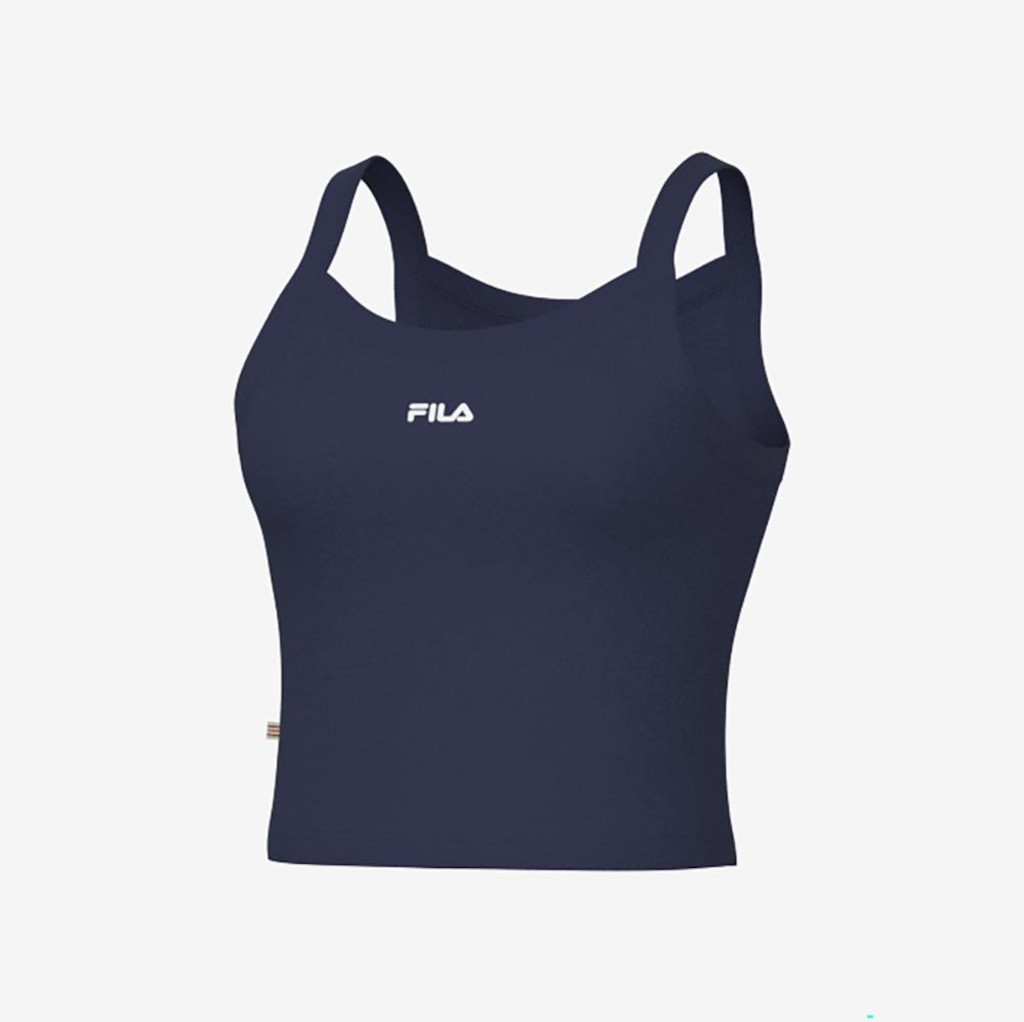 Camiseta Regata Feminina Ribbed Letter Fila