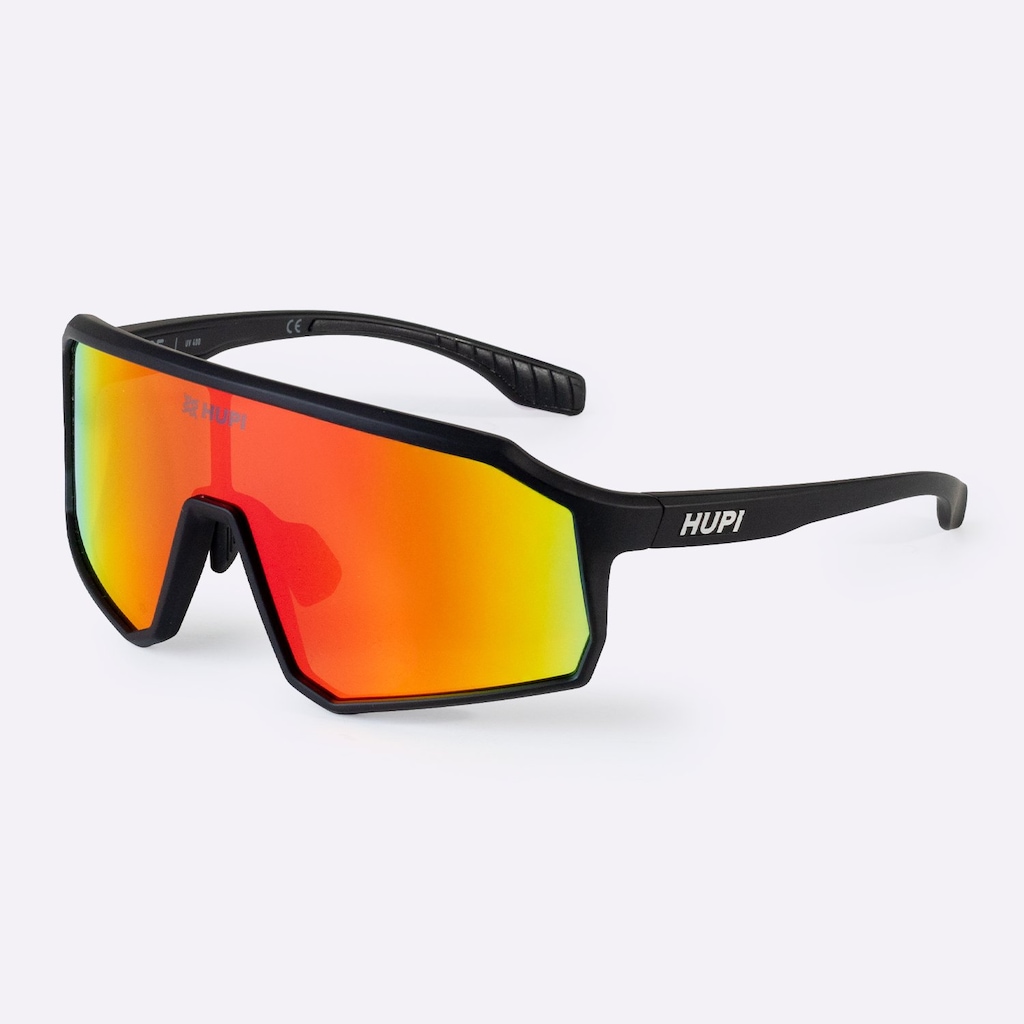 Óculos HUPI Edge Preto Lente Vermelho Espelhado