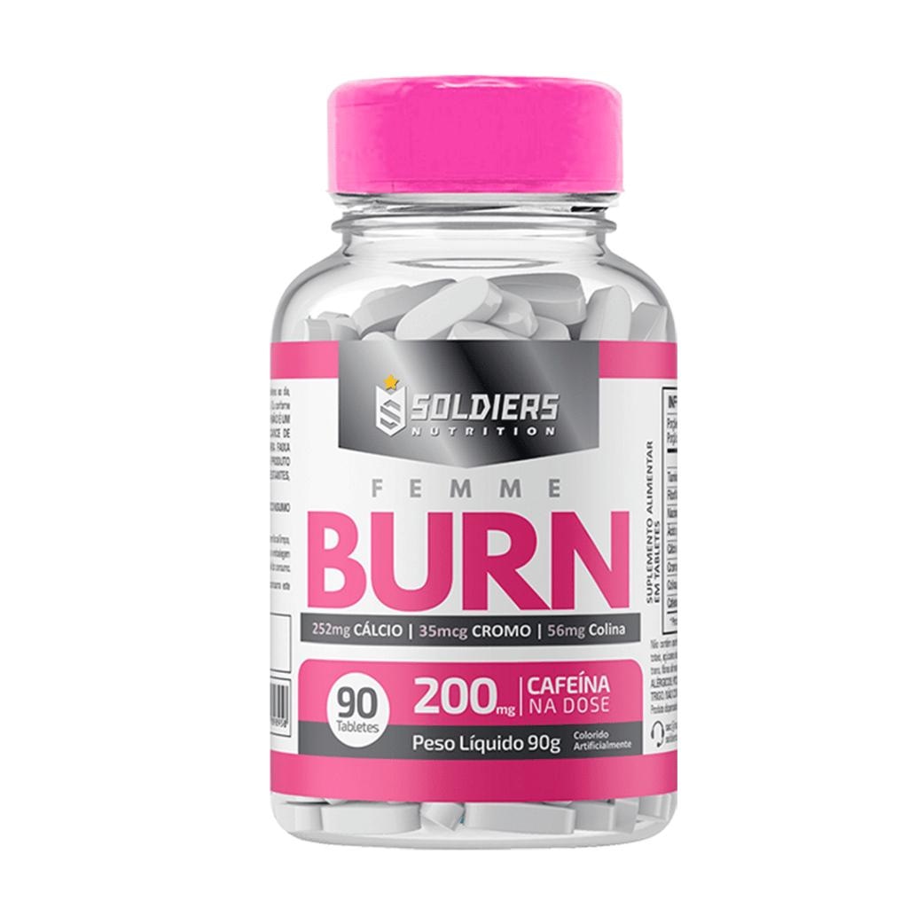 Termogênico Femme Burn 90g Com Cafeína - Soldiers Nutrition