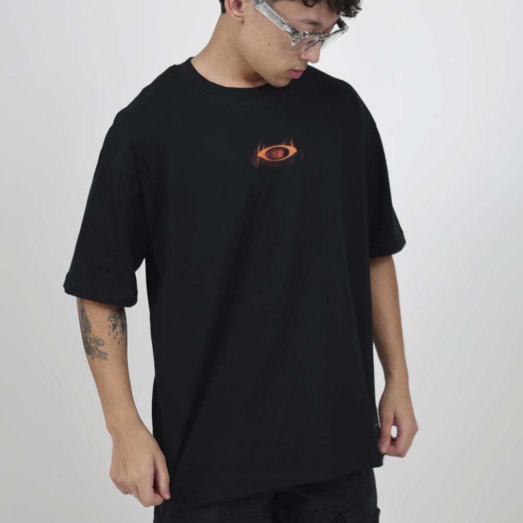 Camiseta Oakley Mad Science Logo SS Tee Blackout - Masculina