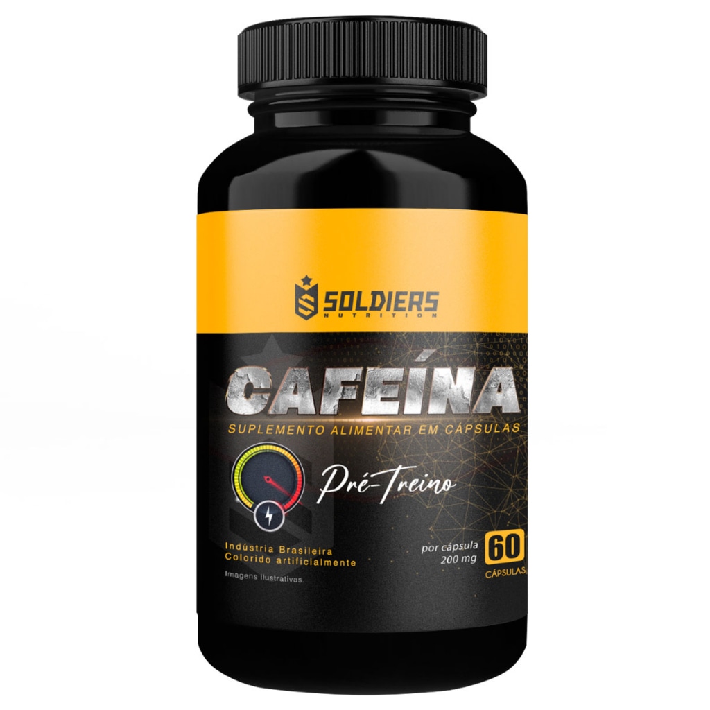 Cafeína Termogênico 60 Caps 100% Pura - Soldiers Nutrition