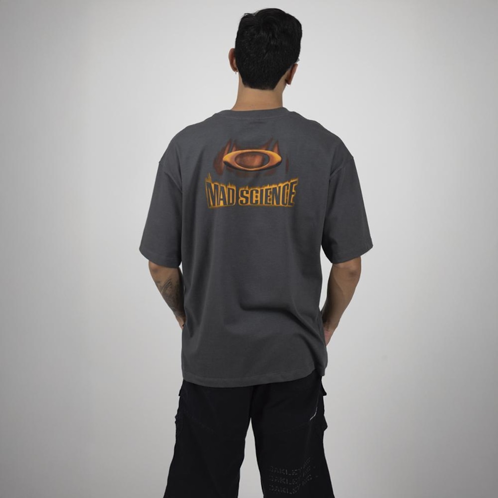 Imagem 5 do produto Camiseta Oakley Mad Science Logo SS Tee Dark Grey - Masculina