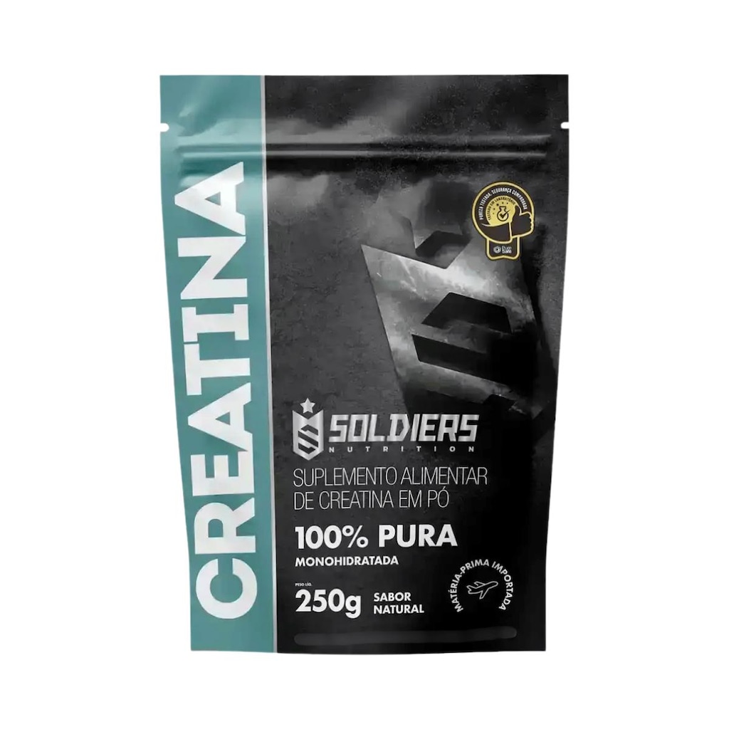 Creatina Monohidratada 250g 100% Pura Importada - Soldiers Nutrition