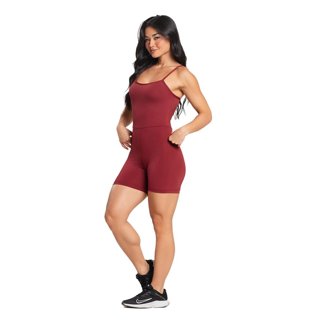 Imagem 1 do produto Macaquinho Fitness Alcinha Blackout Zero Mvb Modas - Feminina