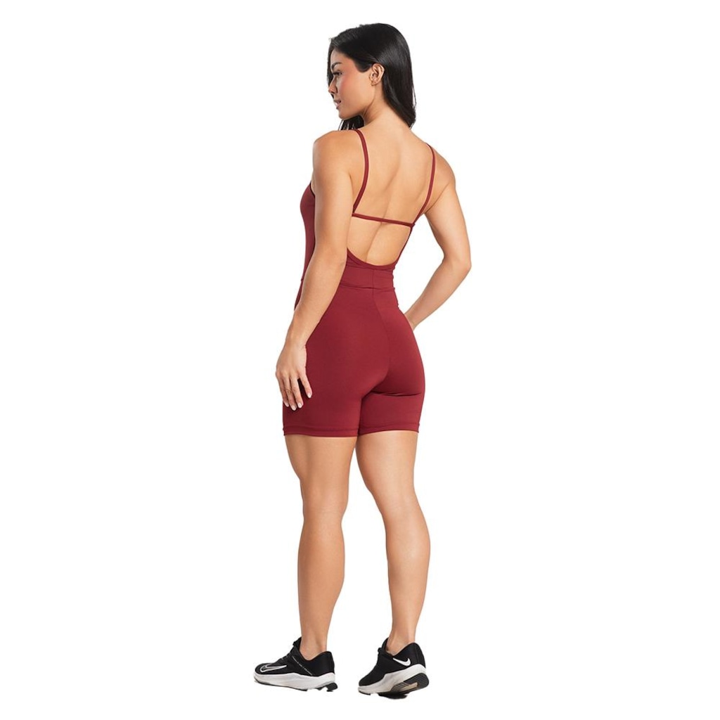 Imagem 2 do produto Macaquinho Fitness Alcinha Blackout Zero Mvb Modas - Feminina