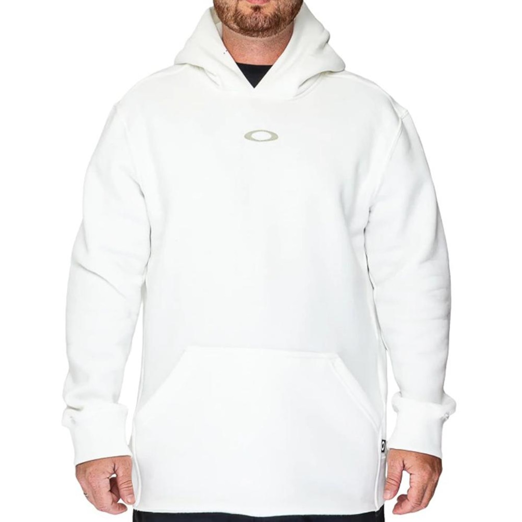 Moletom Masculino Oakley Canguru Double Ellipse WT26 Off White