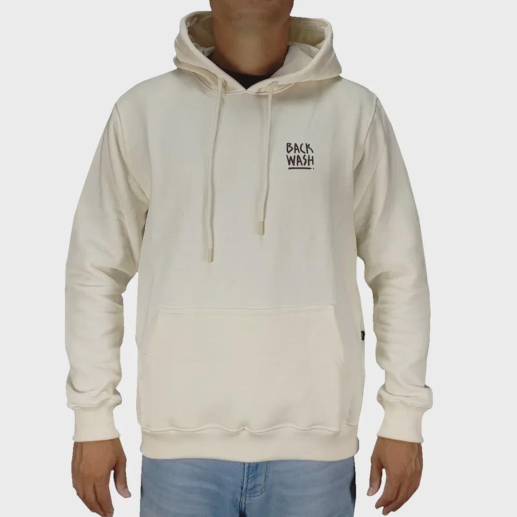 Moletom Masculino Canguru Back Wash M2605 Off c/c