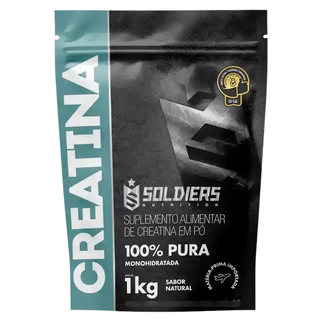 Creatina Monohidratada 1kg 100% Pura Importada - Soldiers Nutrition