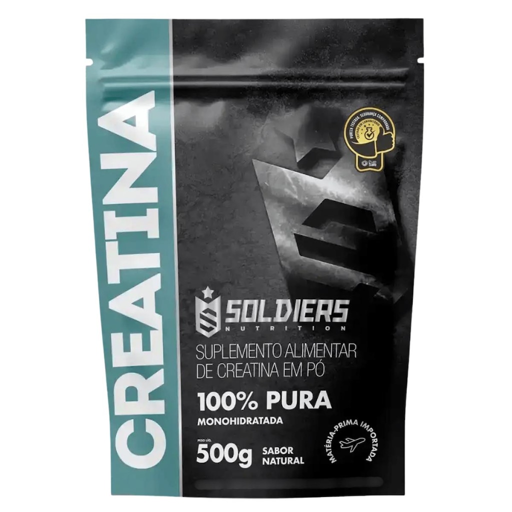 Creatina Monohidratada 500g 100% Pura Importada - Soldiers Nutrition