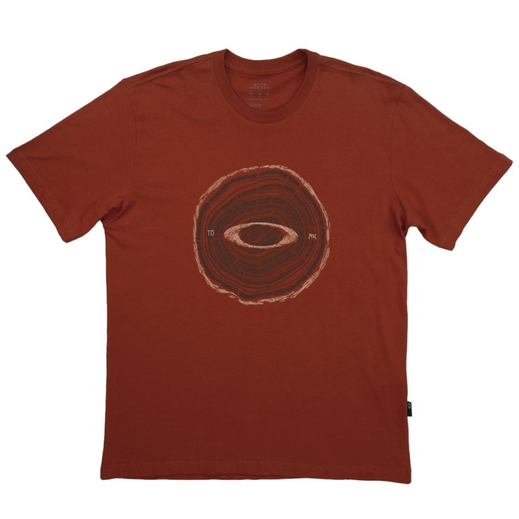 Camiseta Oakley Woody Ellipse Flame Red Masculina