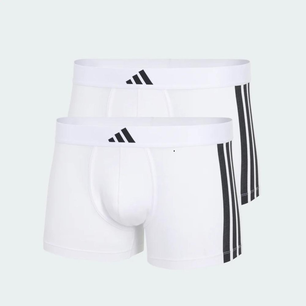 Kit Cueca Boxer adidas 3Listras Active Flex Algodão com 2 Peças - Masculina