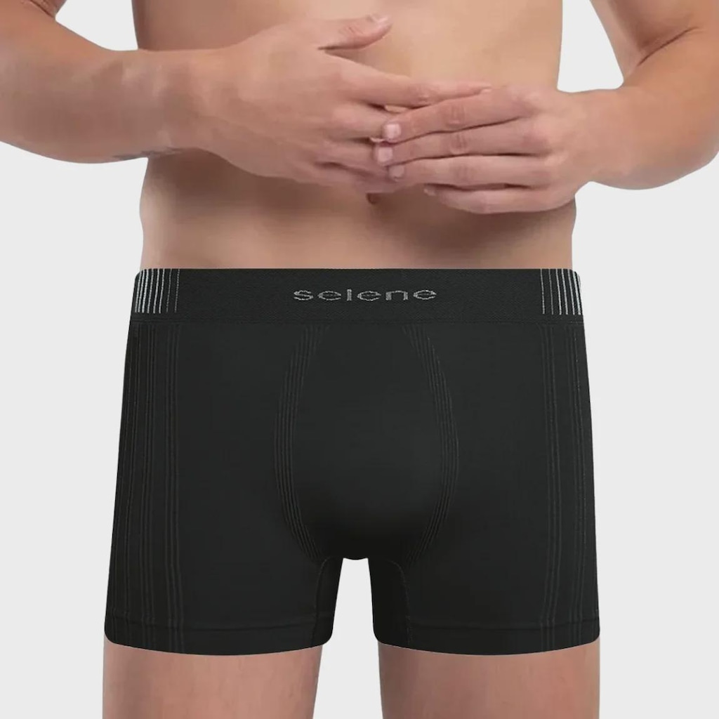 Cueca Boxer Selene Poliamida Sem Costura - Adulto