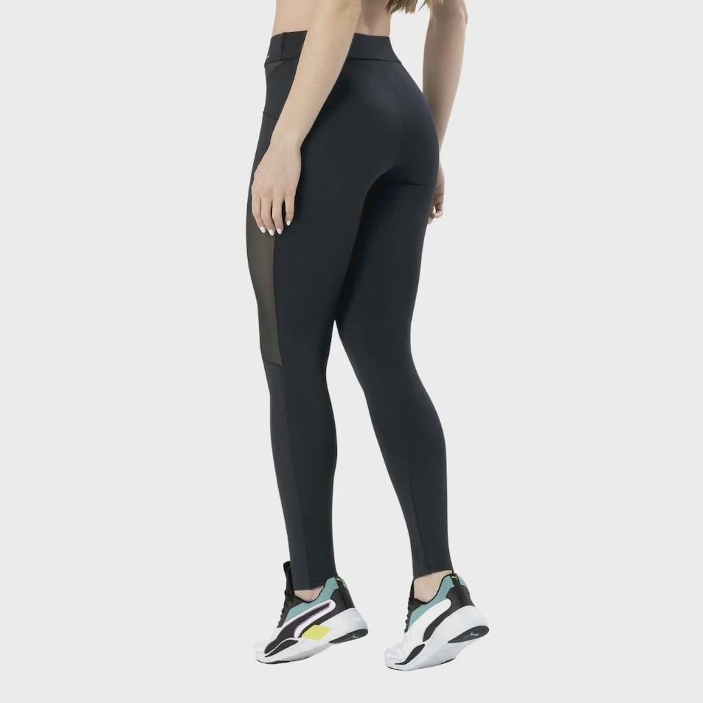 Calça Legging Selene Com Bolso e Recorte Tule - Feminina