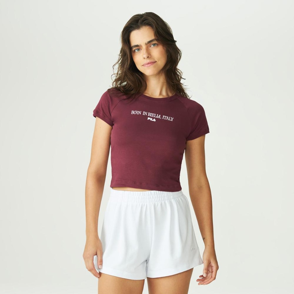 Camiseta Fila Slim Letter Feminina