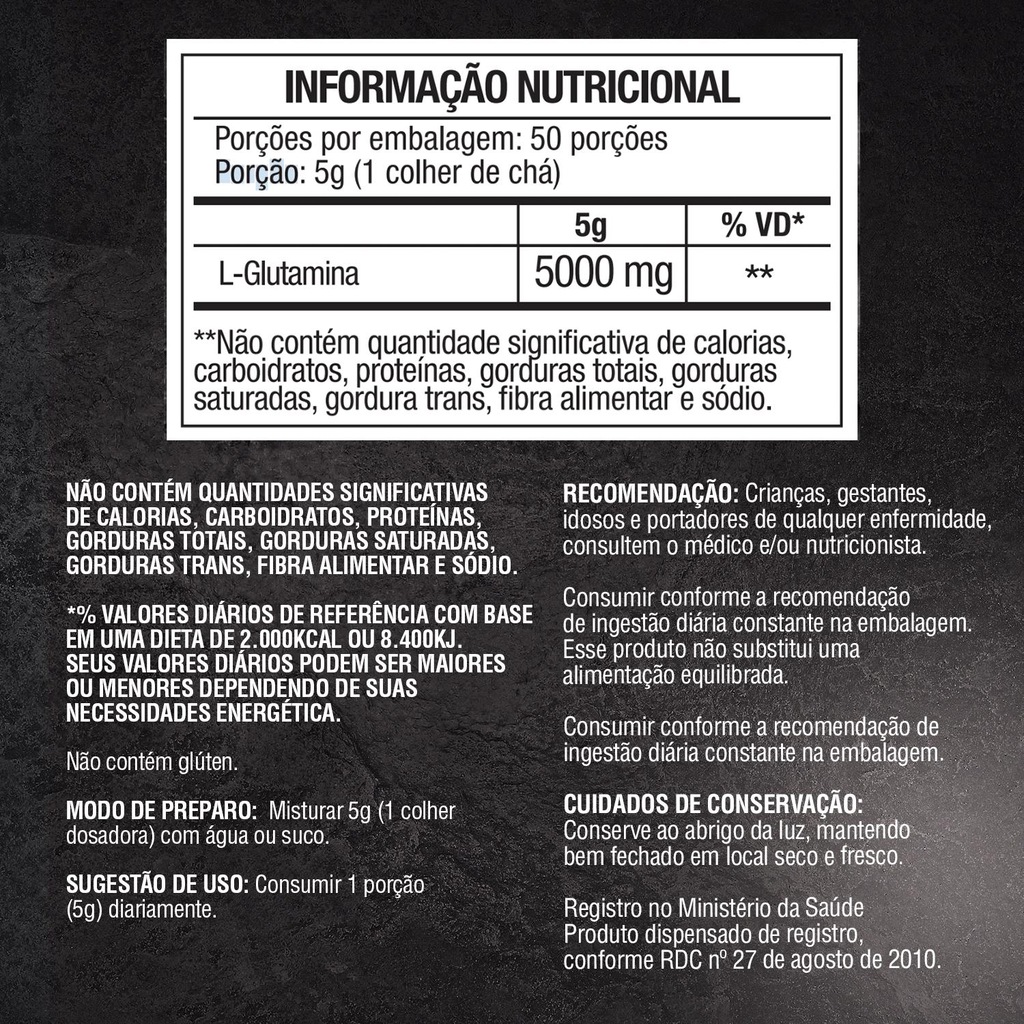 Imagem 5 do produto L-Glutamina 250g 100% Pura Suplemento Nutricional - Soldiers Nutrition