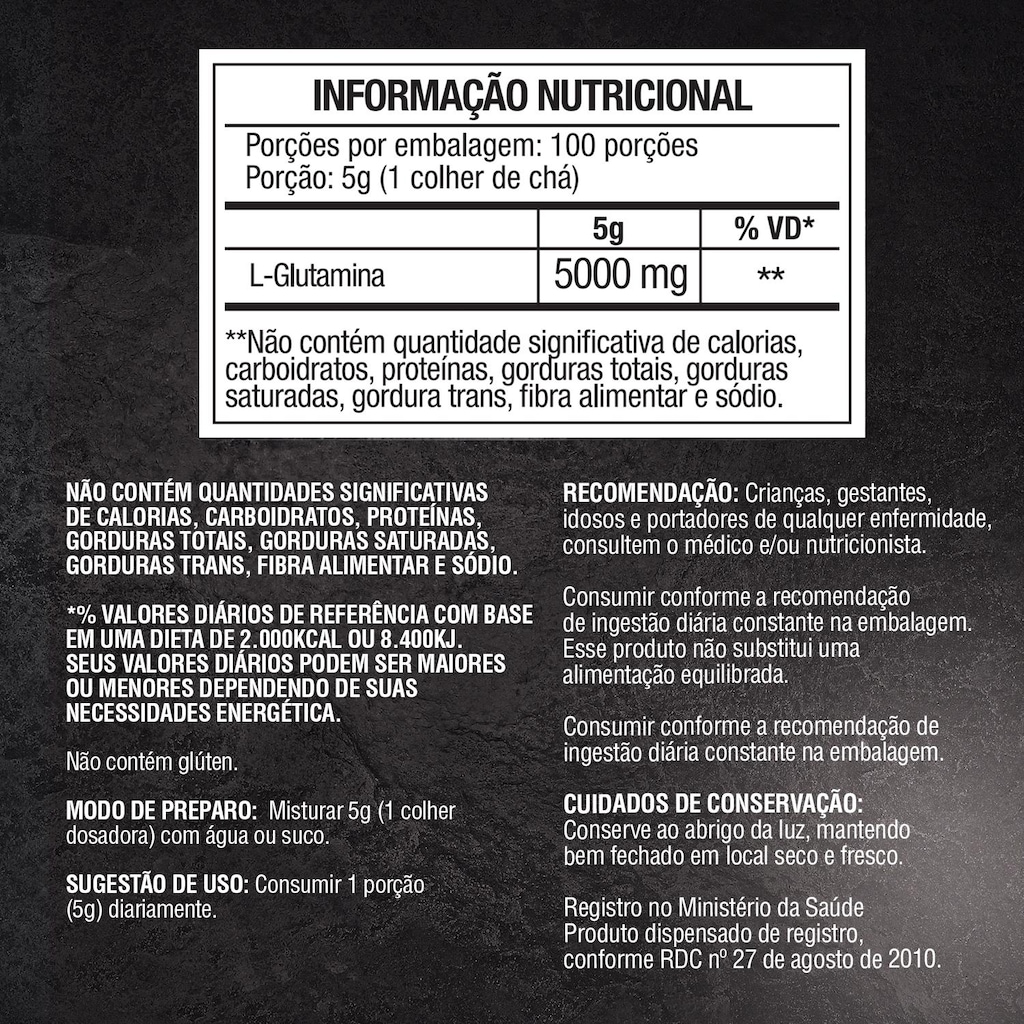 Imagem 5 do produto L-Glutamina 500g 100% Pura Suplemento Nutricional - Soldiers Nutrition