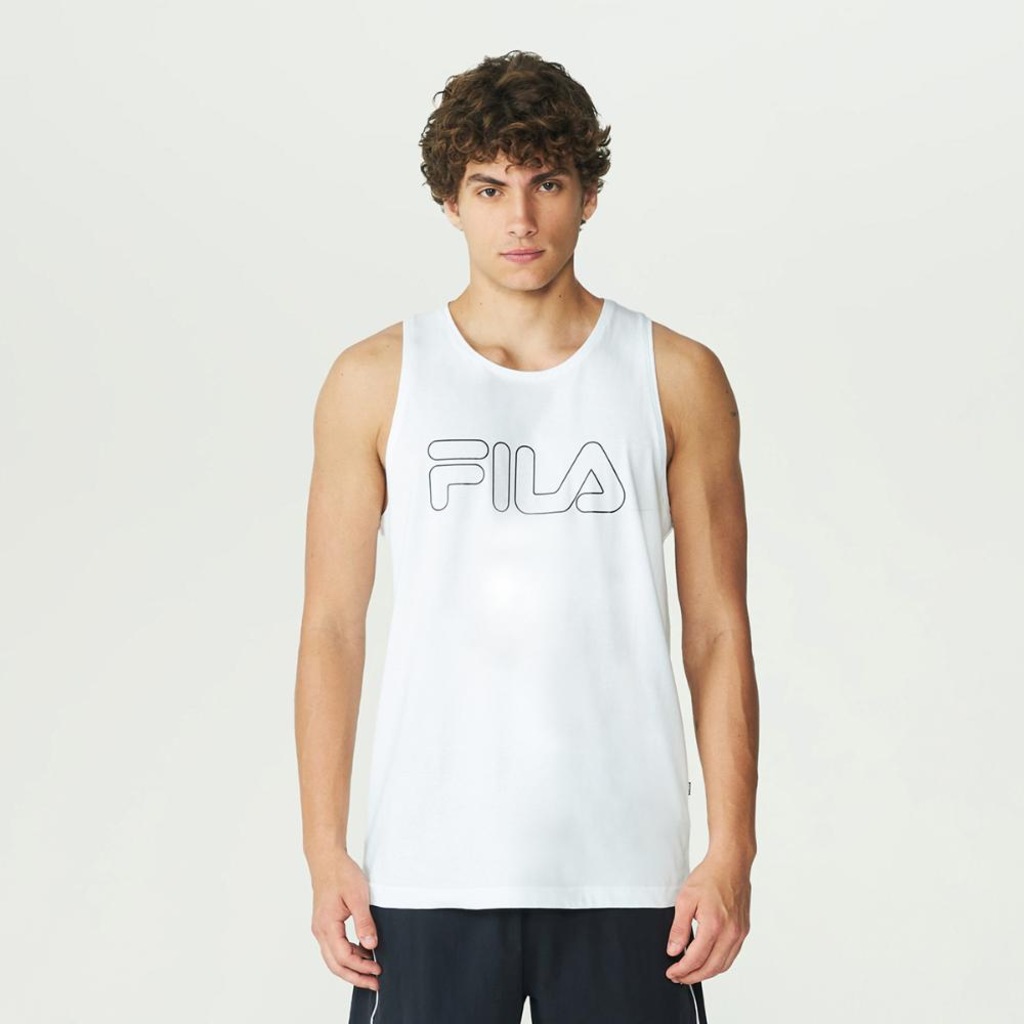 Camiseta Regata Fila Letter Outline Masculina