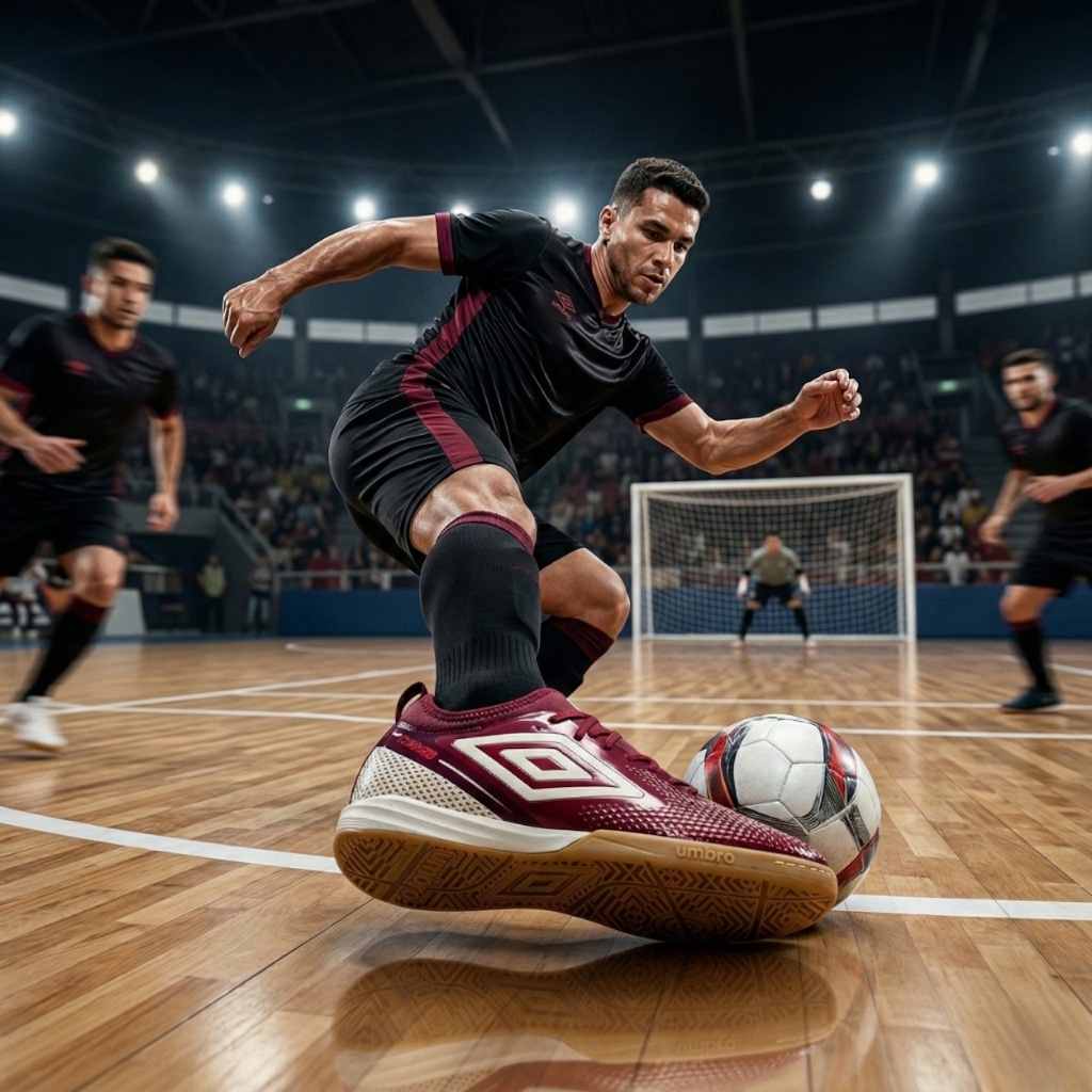 Imagem 2 do produto Kit Chuteira de Futsal Adulta Adamant Top Speed Club e Meião - Umbro