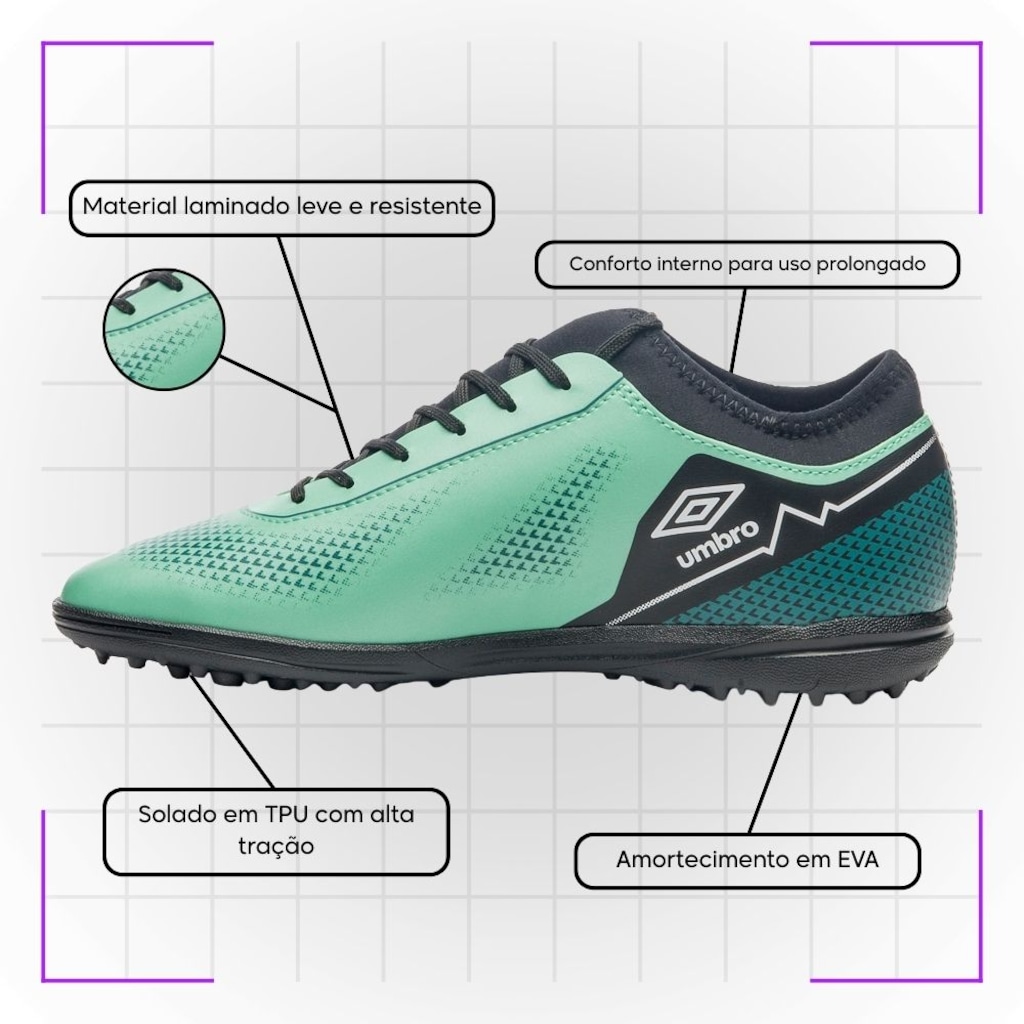 Imagem 3 do produto Chuteira de Society Adulta Adamant Top Speed League - Umbro