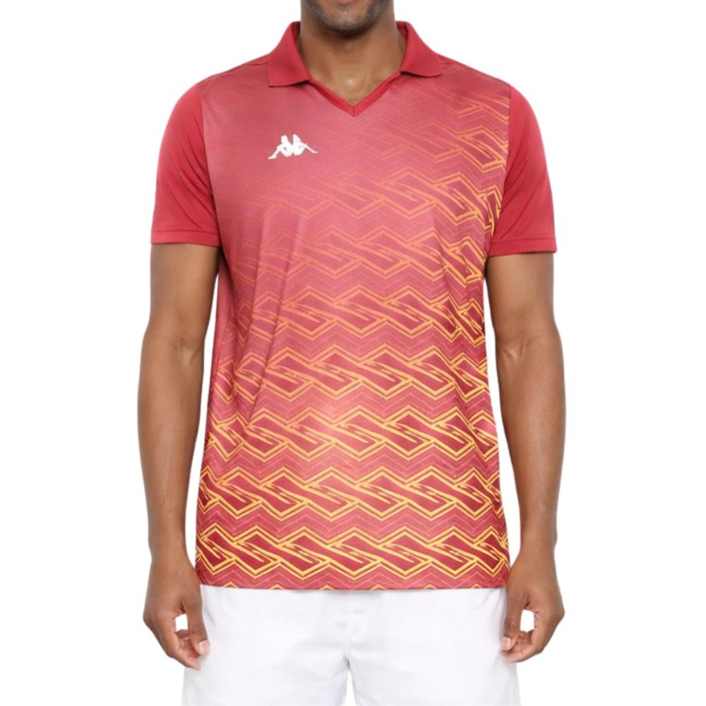 Camiseta Polo Kappa Wayne Bordo - Masculina