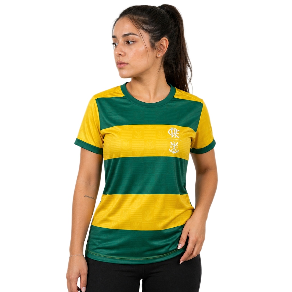Imagem 2 do produto Camisa do Flamengo Pairar Edição Especial Brasil Braziline - Feminina