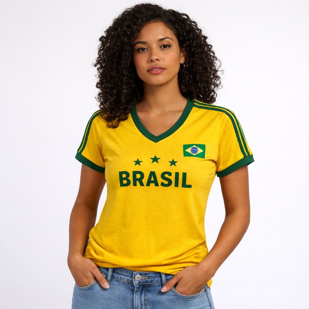 Imagem 2 do produto Camisa do Brasil Símbolo Algodão Retrô Mania - Masculina