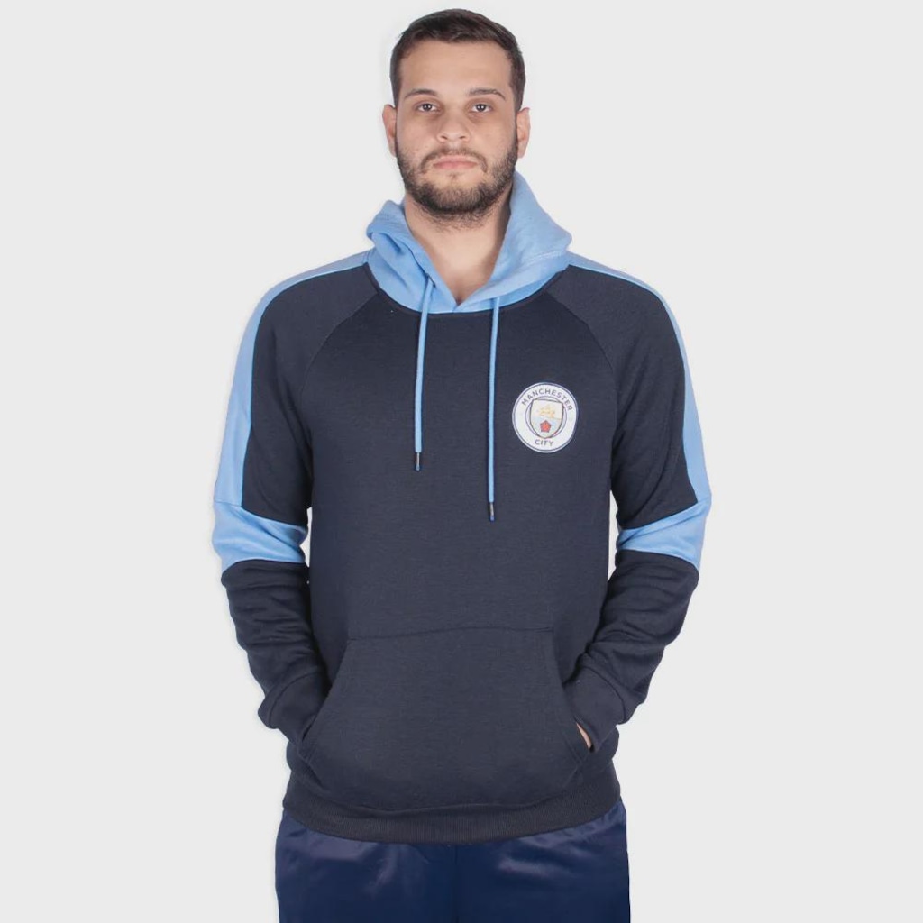 Blusão de Moletom Canguru Balboa Manchester City  - Masculina