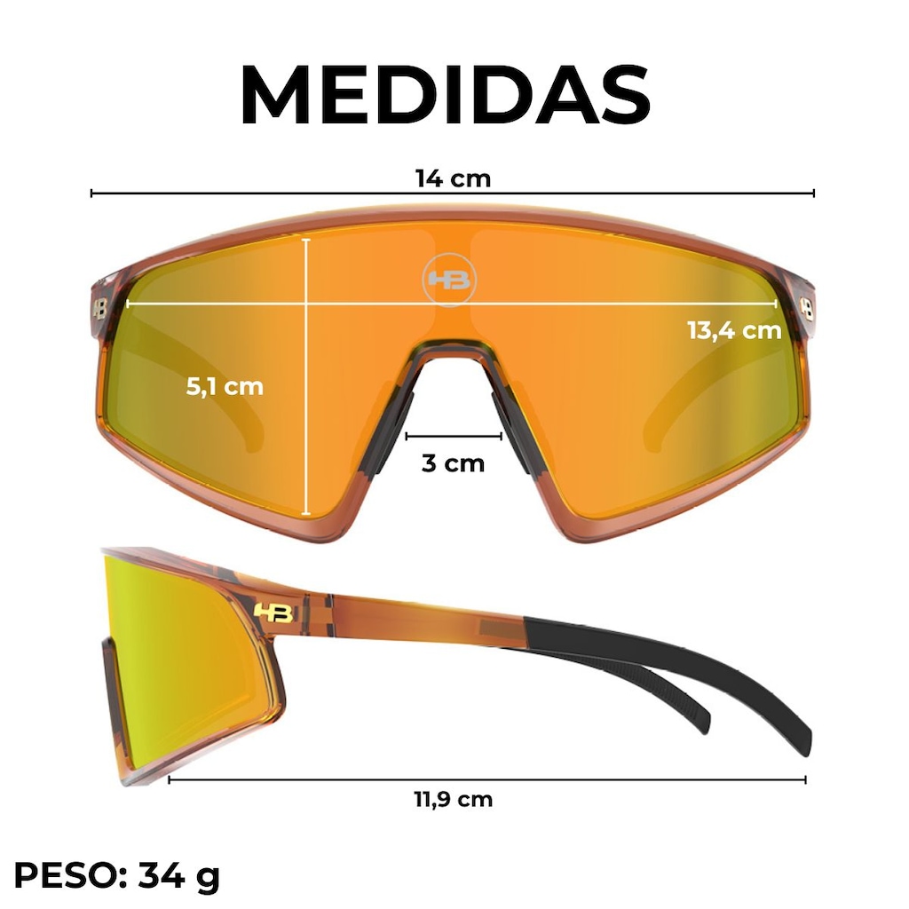 Imagem 5 do produto Óculos de Sol Unissex HB Ion Burnt Honey Esportivo