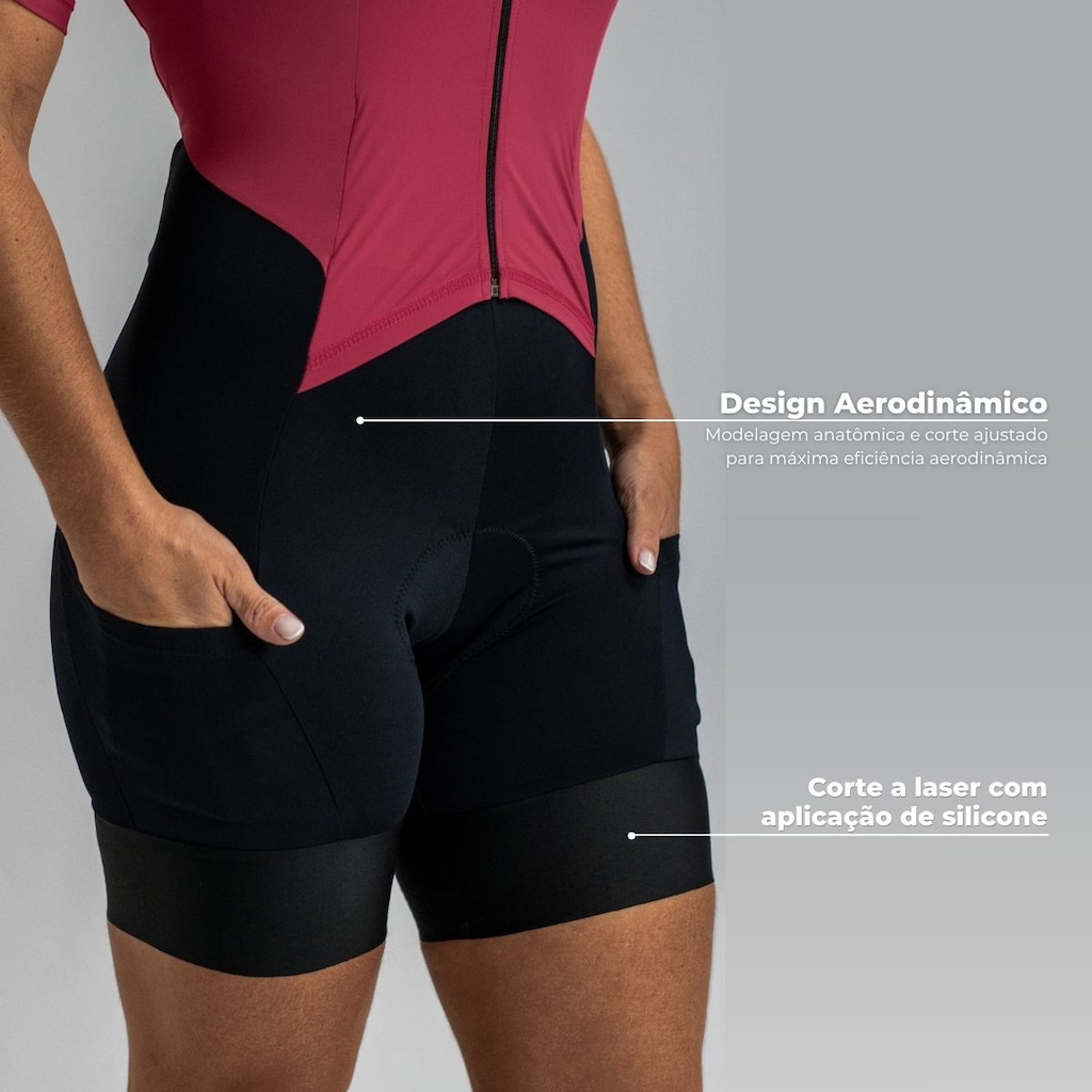 Imagem 3 do produto Macaquinho Ciclismo Free Force Classic Invert 3DPro - Feminino